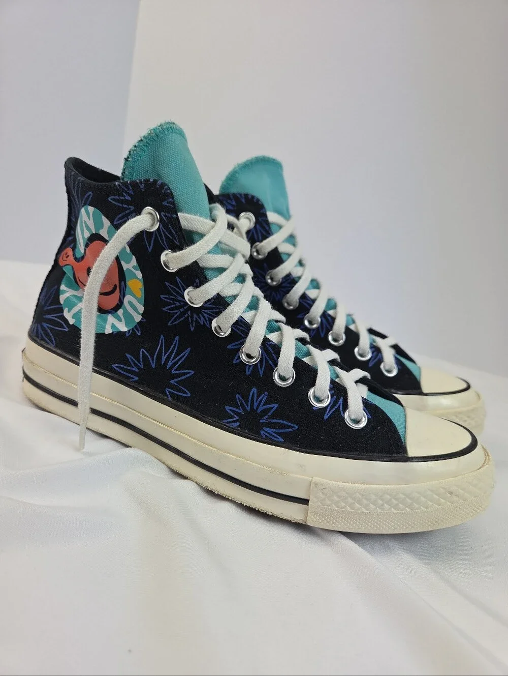 Converse Chuck Taylor 70 High Sunny Floral Unity Unisex Sneakers Women's 9 Men 7